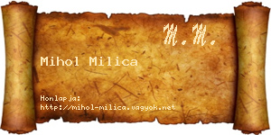 Mihol Milica névjegykártya